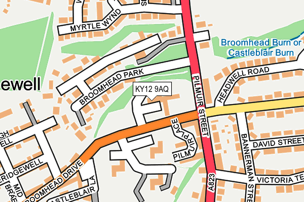 KY12 9AQ map - OS OpenMap – Local (Ordnance Survey) KY12 9AQ map - OS OpenMap – Local (Ordnance Survey)