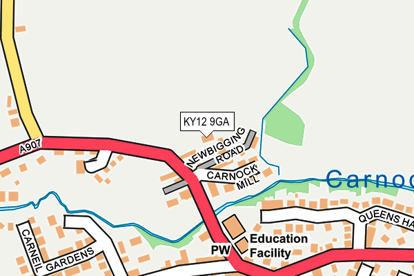 KY12 9GA map - OS OpenMap – Local (Ordnance Survey) KY12 9GA map - OS OpenMap – Local (Ordnance Survey)