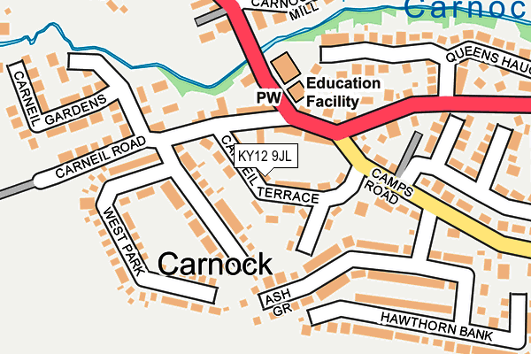 KY12 9JL map - OS OpenMap – Local (Ordnance Survey) KY12 9JL map - OS OpenMap – Local (Ordnance Survey)