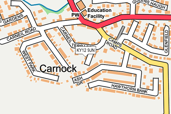 KY12 9JN map - OS OpenMap – Local (Ordnance Survey) KY12 9JN map - OS OpenMap – Local (Ordnance Survey)