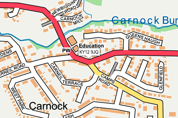 KY12 9JQ map - OS OpenMap – Local (Ordnance Survey) KY12 9JQ map - OS OpenMap – Local (Ordnance Survey)