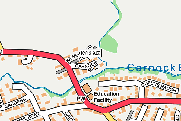KY12 9JZ map - OS OpenMap – Local (Ordnance Survey)