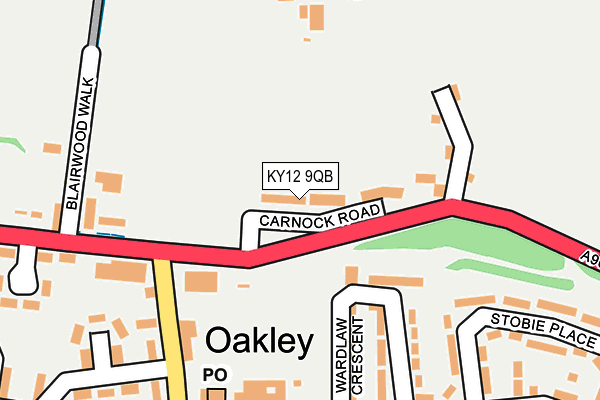 KY12 9QB map - OS OpenMap – Local (Ordnance Survey) KY12 9QB map - OS OpenMap – Local (Ordnance Survey)