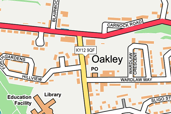 KY12 9QF map - OS OpenMap – Local (Ordnance Survey)