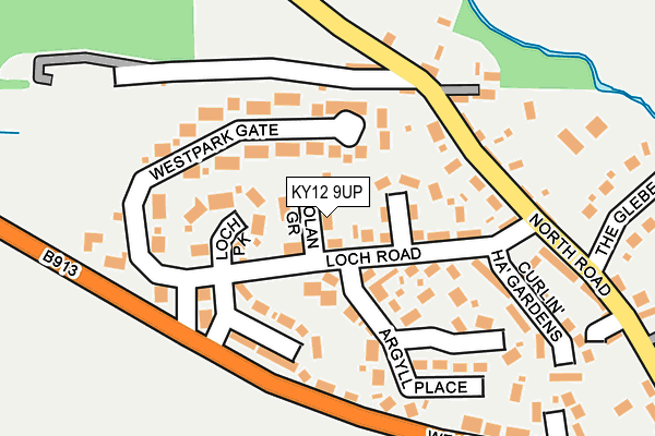 KY12 9UP map - OS OpenMap – Local (Ordnance Survey)
