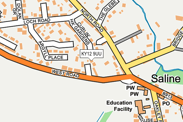 KY12 9UU map - OS OpenMap – Local (Ordnance Survey) KY12 9UU map - OS OpenMap – Local (Ordnance Survey)