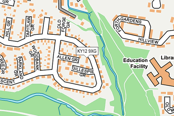 KY12 9XG map - OS OpenMap – Local (Ordnance Survey) KY12 9XG map - OS OpenMap – Local (Ordnance Survey)