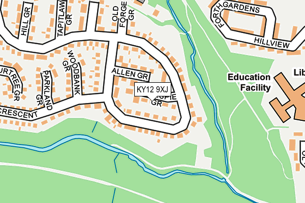 KY12 9XJ map - OS OpenMap – Local (Ordnance Survey) KY12 9XJ map - OS OpenMap – Local (Ordnance Survey)