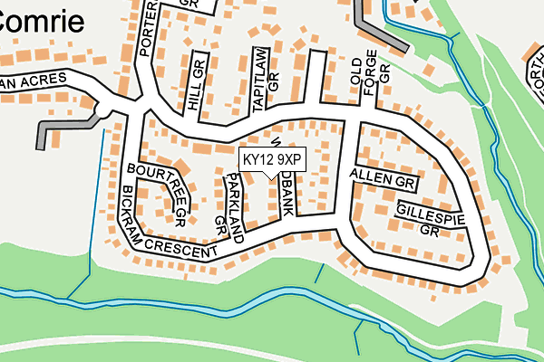 KY12 9XP map - OS OpenMap – Local (Ordnance Survey)