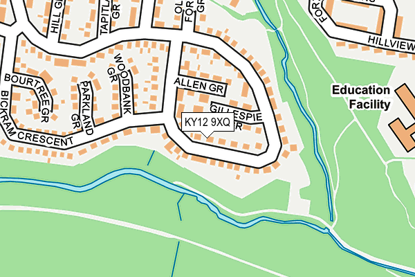 KY12 9XQ map - OS OpenMap – Local (Ordnance Survey)