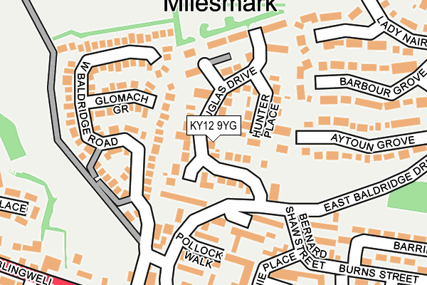 KY12 9YG map - OS OpenMap – Local (Ordnance Survey)