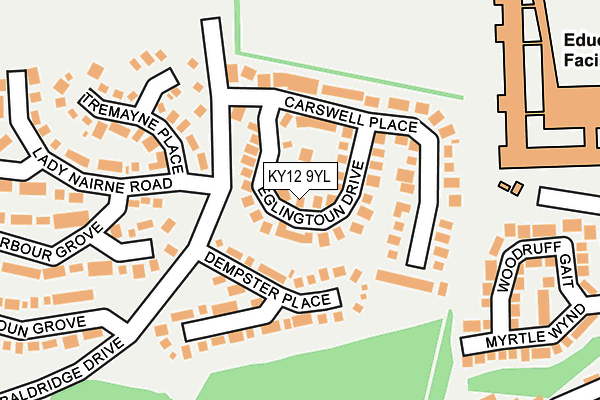 KY12 9YL map - OS OpenMap – Local (Ordnance Survey) KY12 9YL map - OS OpenMap – Local (Ordnance Survey)