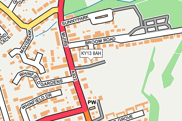 KY13 8AH map - OS OpenMap – Local (Ordnance Survey)