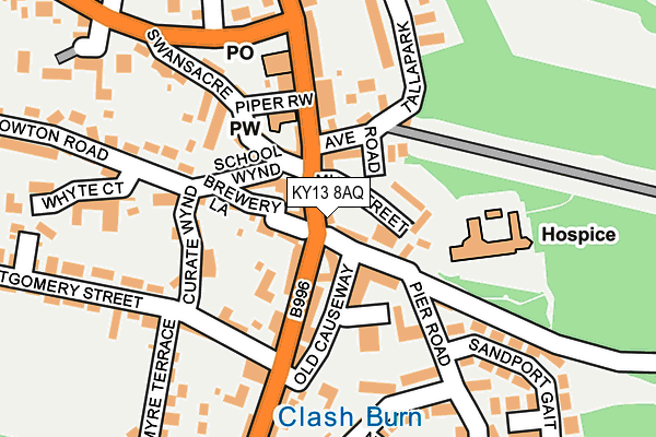 KY13 8AQ map - OS OpenMap – Local (Ordnance Survey)