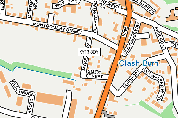 KY13 8DY map - OS OpenMap – Local (Ordnance Survey) KY13 8DY map - OS OpenMap – Local (Ordnance Survey)