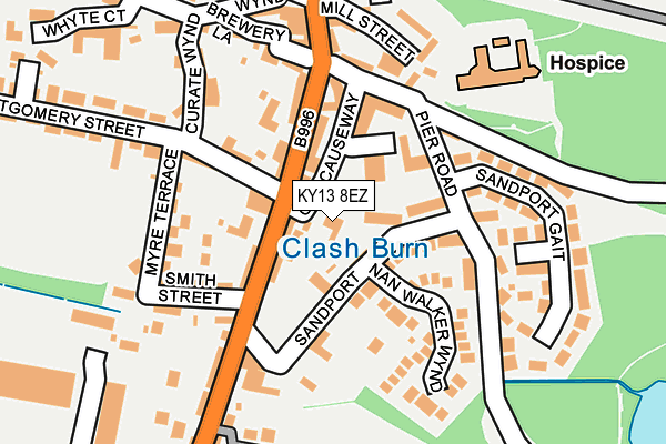 KY13 8EZ map - OS OpenMap – Local (Ordnance Survey)