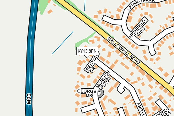 KY13 8FN map - OS OpenMap – Local (Ordnance Survey)