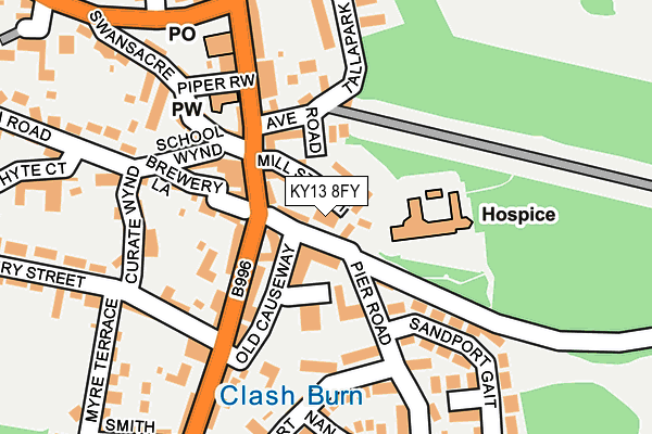 KY13 8FY map - OS OpenMap – Local (Ordnance Survey)