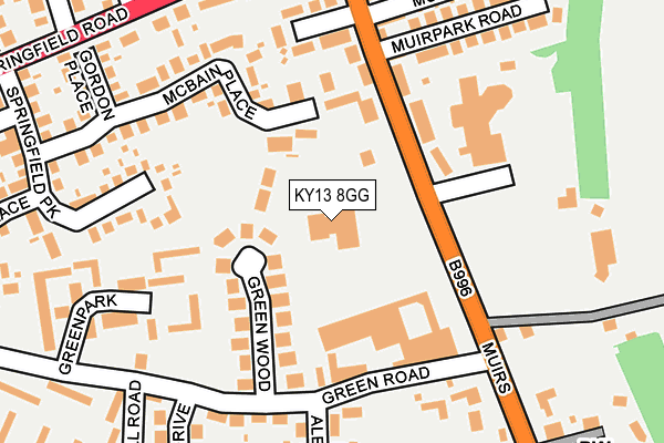 KY13 8GG map - OS OpenMap – Local (Ordnance Survey) KY13 8GG map - OS OpenMap – Local (Ordnance Survey)