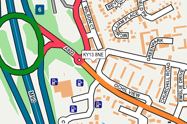 KY13 8NE map - OS OpenMap – Local (Ordnance Survey) KY13 8NE map - OS OpenMap – Local (Ordnance Survey)