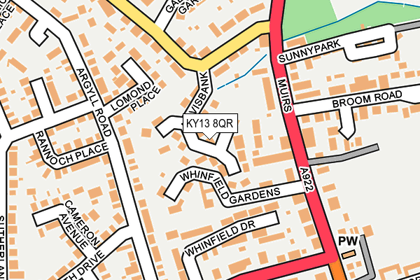 KY13 8QR map - OS OpenMap – Local (Ordnance Survey)