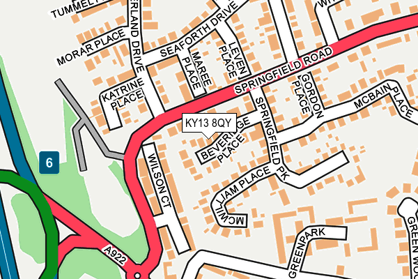 KY13 8QY map - OS OpenMap – Local (Ordnance Survey)