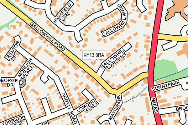 KY13 8RA map - OS OpenMap – Local (Ordnance Survey) KY13 8RA map - OS OpenMap – Local (Ordnance Survey)