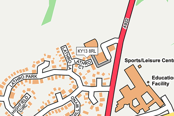 KY13 8RL map - OS OpenMap – Local (Ordnance Survey)