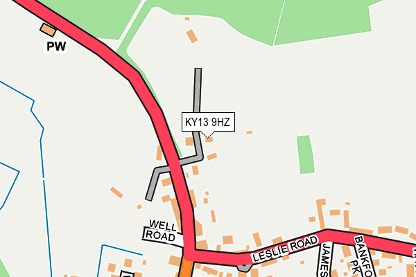 KY13 9HZ map - OS OpenMap – Local (Ordnance Survey)