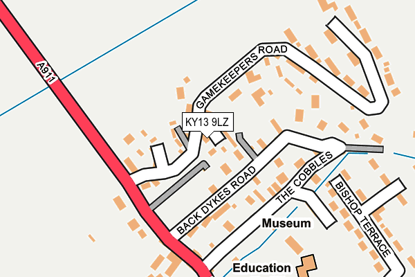 KY13 9LZ map - OS OpenMap – Local (Ordnance Survey) KY13 9LZ map - OS OpenMap – Local (Ordnance Survey)