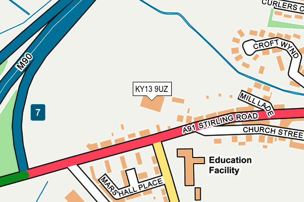KY13 9UZ map - OS OpenMap – Local (Ordnance Survey)