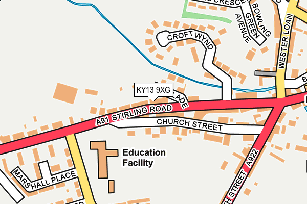 KY13 9XG map - OS OpenMap – Local (Ordnance Survey) KY13 9XG map - OS OpenMap – Local (Ordnance Survey)