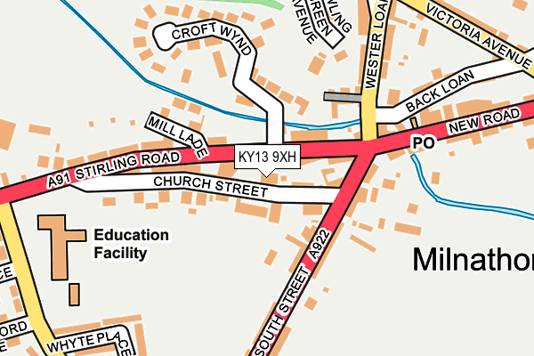KY13 9XH map - OS OpenMap – Local (Ordnance Survey) KY13 9XH map - OS OpenMap – Local (Ordnance Survey)
