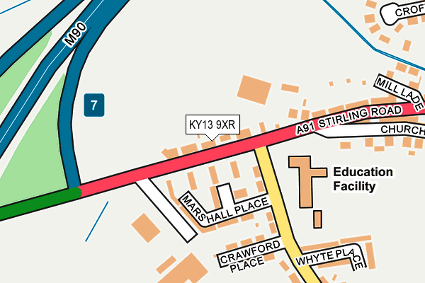 KY13 9XR map - OS OpenMap – Local (Ordnance Survey)