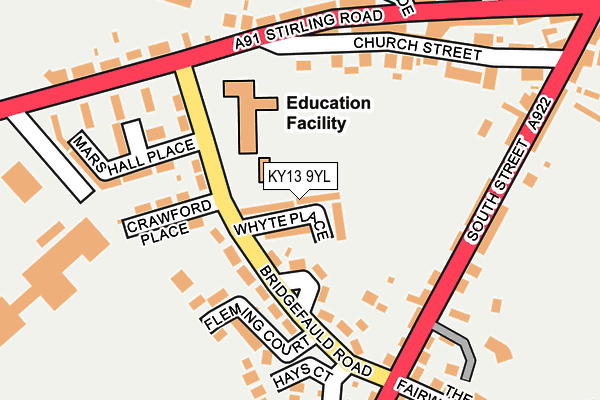 KY13 9YL map - OS OpenMap – Local (Ordnance Survey) KY13 9YL map - OS OpenMap – Local (Ordnance Survey)