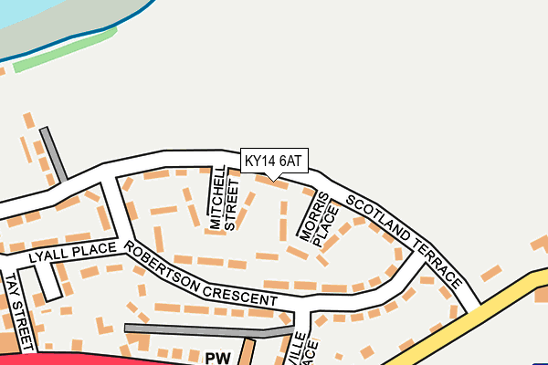 KY14 6AT map - OS OpenMap – Local (Ordnance Survey)