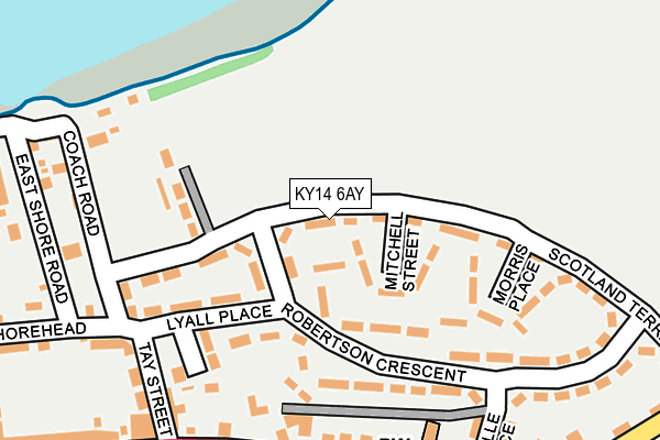KY14 6AY map - OS OpenMap – Local (Ordnance Survey) KY14 6AY map - OS OpenMap – Local (Ordnance Survey)