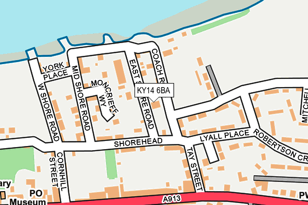 KY14 6BA map - OS OpenMap – Local (Ordnance Survey)