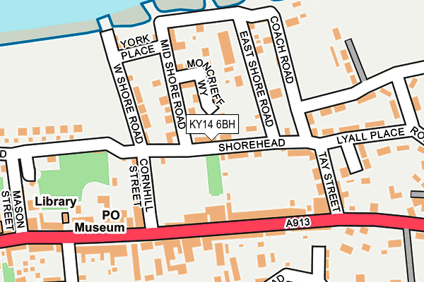 KY14 6BH map - OS OpenMap – Local (Ordnance Survey) KY14 6BH map - OS OpenMap – Local (Ordnance Survey)
