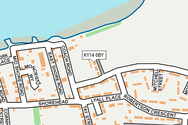 KY14 6BY map - OS OpenMap – Local (Ordnance Survey)