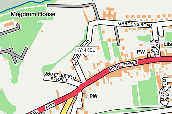 KY14 6DU map - OS OpenMap – Local (Ordnance Survey)