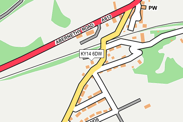 KY14 6DW map - OS OpenMap – Local (Ordnance Survey) KY14 6DW map - OS OpenMap – Local (Ordnance Survey)
