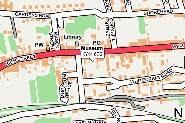 KY14 6EG map - OS OpenMap – Local (Ordnance Survey)