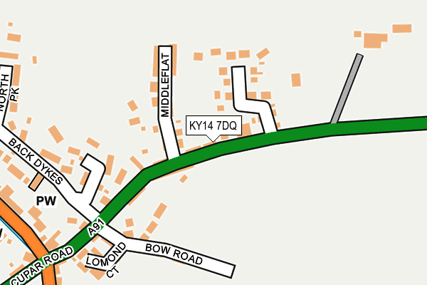 KY14 7DQ map - OS OpenMap – Local (Ordnance Survey) KY14 7DQ map - OS OpenMap – Local (Ordnance Survey)