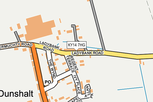 KY14 7HG map - OS OpenMap – Local (Ordnance Survey) KY14 7HG map - OS OpenMap – Local (Ordnance Survey)