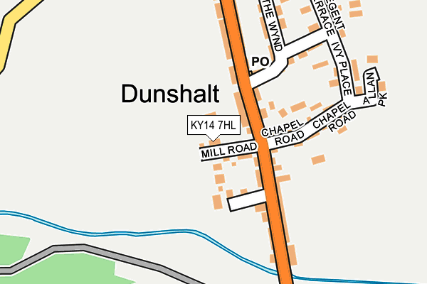 KY14 7HL map - OS OpenMap – Local (Ordnance Survey) KY14 7HL map - OS OpenMap – Local (Ordnance Survey)