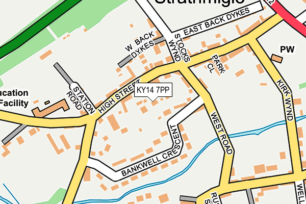 KY14 7PP map - OS OpenMap – Local (Ordnance Survey) KY14 7PP map - OS OpenMap – Local (Ordnance Survey)