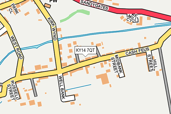 KY14 7QT map - OS OpenMap – Local (Ordnance Survey) KY14 7QT map - OS OpenMap – Local (Ordnance Survey)