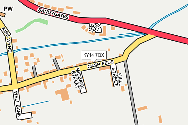 KY14 7QX map - OS OpenMap – Local (Ordnance Survey) KY14 7QX map - OS OpenMap – Local (Ordnance Survey)