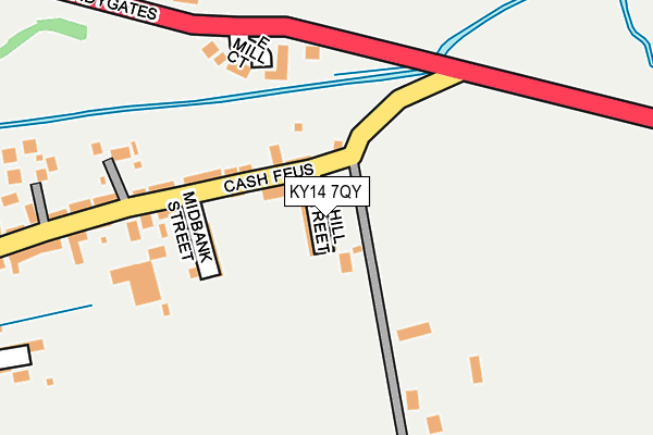 KY14 7QY map - OS OpenMap – Local (Ordnance Survey)